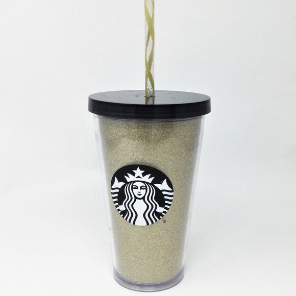 Starbucks Gold Glitter Tumbler 2016 16oz. - Picture 1 of 9